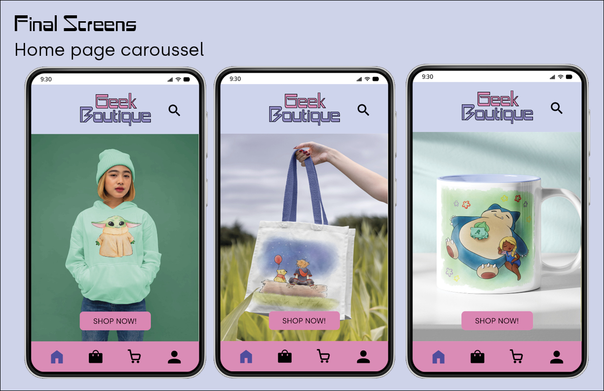 process geek boutique final screens